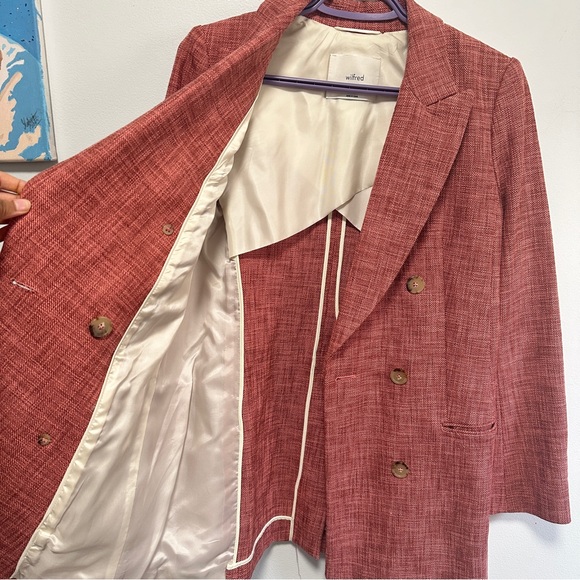 ARITZIA WILFRED heather pink blazer - Picture 3 of 6
